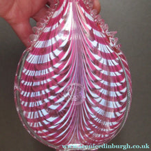 Load image into Gallery viewer, Antique Cranberry Nailsea Glass Bellows Flask Bottle
