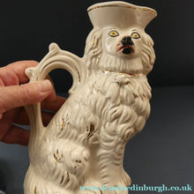 Load image into Gallery viewer, Unusual Victorian Staffordshire King Charles Spaniels Jug; circa 1860
