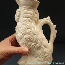 Load image into Gallery viewer, Unusual Victorian Staffordshire King Charles Spaniels Jug; circa 1860
