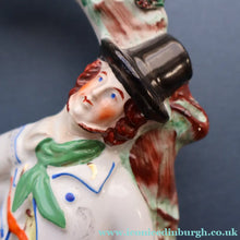 Load image into Gallery viewer, RARE 1860s Staffordshire Figurine. HISTORICAL INTEREST. Thomas Smith Confronting the Poacher William Collier
