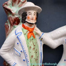 Load image into Gallery viewer, RARE 1860s Staffordshire Figurine. HISTORICAL INTEREST. Thomas Smith Confronting the Poacher William Collier
