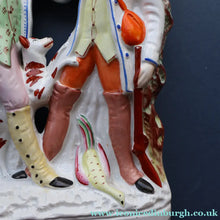 Load image into Gallery viewer, RARE 1860s Staffordshire Figurine. HISTORICAL INTEREST. Thomas Smith Confronting the Poacher William Collier
