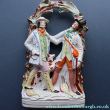 Load image into Gallery viewer, RARE 1860s Staffordshire Figurine. HISTORICAL INTEREST. Thomas Smith Confronting the Poacher William Collier
