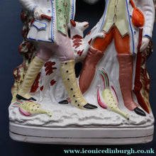 Load image into Gallery viewer, RARE 1860s Staffordshire Figurine. HISTORICAL INTEREST. Thomas Smith Confronting the Poacher William Collier

