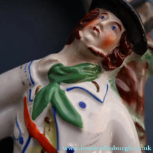 Load image into Gallery viewer, RARE 1860s Staffordshire Figurine. HISTORICAL INTEREST. Thomas Smith Confronting the Poacher William Collier
