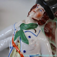 Load image into Gallery viewer, RARE 1860s Staffordshire Figurine. HISTORICAL INTEREST. Thomas Smith Confronting the Poacher William Collier
