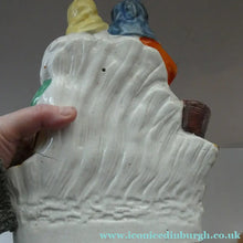 Load image into Gallery viewer, Antique Victorian Pottery Figurine of Two Scottish Newhaven Fishwives; c 1860
