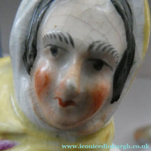 Load image into Gallery viewer, Antique Victorian Pottery Figurine of Two Scottish Newhaven Fishwives; c 1860
