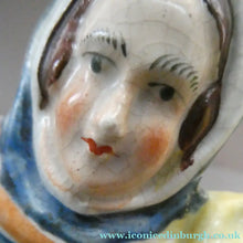 Load image into Gallery viewer, Antique Victorian Pottery Figurine of Two Scottish Newhaven Fishwives; c 1860
