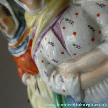 Load image into Gallery viewer, Antique Victorian Pottery Figurine of Two Scottish Newhaven Fishwives; c 1860
