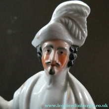 Load image into Gallery viewer, 1860s Staffordshire Figurine of Colonel Peard on Horseback
