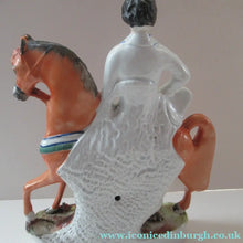 Load image into Gallery viewer, Equestrian Figurines. 1860s Staffordshire Pottery. Pair Edward VII and Princess Alexandra
