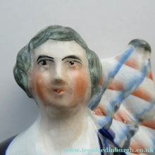 Load image into Gallery viewer, 1860s Staffordshire Flatback Figurine Crimean Sailor with Flag and Canon
