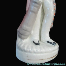 Load image into Gallery viewer, 1860s Staffordshire Flatback Figurine Crimean Sailor with Flag and Canon
