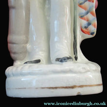Load image into Gallery viewer, 1860s Staffordshire Flatback Figurine Crimean Sailor with Flag and Canon
