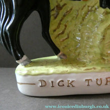 Load image into Gallery viewer, Smaller Pair. 19th Century Antique Staffordshire HIGHWAYMEN Figurines of Dick Turpin and Tom King

