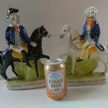 Load image into Gallery viewer, Smaller Pair. 19th Century Antique Staffordshire HIGHWAYMEN Figurines of Dick Turpin and Tom King
