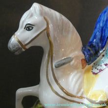 Load image into Gallery viewer, Smaller Pair. 19th Century Antique Staffordshire HIGHWAYMEN Figurines of Dick Turpin and Tom King
