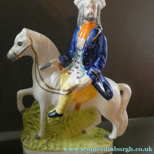 Load image into Gallery viewer, Smaller Pair. 19th Century Antique Staffordshire HIGHWAYMEN Figurines of Dick Turpin and Tom King
