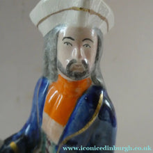 Load image into Gallery viewer, Smaller Pair. 19th Century Antique Staffordshire HIGHWAYMEN Figurines of Dick Turpin and Tom King
