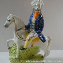 Load image into Gallery viewer, Smaller Pair. 19th Century Antique Staffordshire HIGHWAYMEN Figurines of Dick Turpin and Tom King
