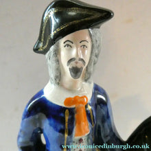Load image into Gallery viewer, Smaller Pair. 19th Century Antique Staffordshire HIGHWAYMEN Figurines of Dick Turpin and Tom King
