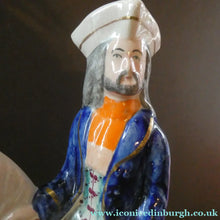 Load image into Gallery viewer, Smaller Pair. 19th Century Antique Staffordshire HIGHWAYMEN Figurines of Dick Turpin and Tom King
