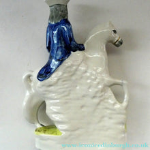 Load image into Gallery viewer, Smaller Pair. 19th Century Antique Staffordshire HIGHWAYMEN Figurines of Dick Turpin and Tom King
