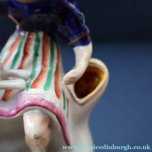 Load image into Gallery viewer, ANTIQUE Victorian 1860s Staffordshire Spill Vase Featuring a Little Boy with a Little Poodle on his Lap
