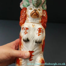 Load image into Gallery viewer, Sweet ANTIQUE STAFFORDSHIRE 19th Century Tall Spaniel Dog Jug or Pitcher

