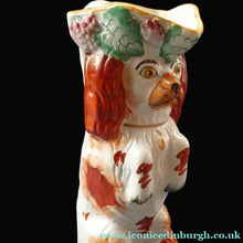 Load image into Gallery viewer, Sweet ANTIQUE STAFFORDSHIRE 19th Century Tall Spaniel Dog Jug or Pitcher
