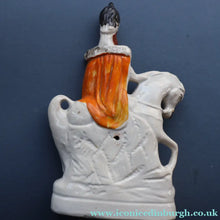 Load image into Gallery viewer, Rarer 1870s Historical Staffordshire Figurine: William I, King of Prussia on Horseback
