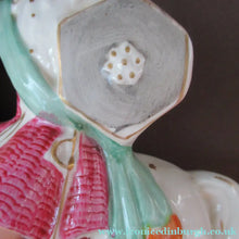 Load image into Gallery viewer, Genuine ANTIQUE Pair of 19th Century Staffordshire Figures Representing War and Peace; c 1870
