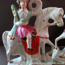 Load image into Gallery viewer, Genuine ANTIQUE Pair of 19th Century Staffordshire Figures Representing War and Peace; c 1870

