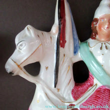 Load image into Gallery viewer, Genuine ANTIQUE Pair of 19th Century Staffordshire Figures Representing War and Peace; c 1870 - Staffordshire Figures
