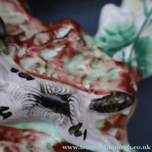 Load image into Gallery viewer, ANTIQUE 1870s Staffordshire Figurine. A Leaping Stag &amp; Dog Spill Vase; Possibly by Sampson Smith
