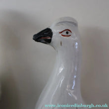 Load image into Gallery viewer, PAIR of Antique 1870s STAFFORDSHIRE Chimney Ornaments of Birds Perched on Mossy Banks
