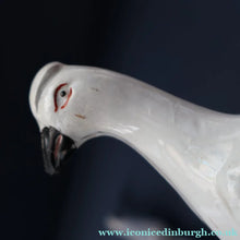 Load image into Gallery viewer, PAIR of Antique 1870s STAFFORDSHIRE Chimney Ornaments of Birds Perched on Mossy Banks
