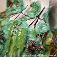 Load image into Gallery viewer, PAIR of Antique 1870s STAFFORDSHIRE Chimney Ornaments of Birds Perched on Mossy Banks
