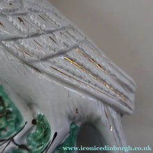 Load image into Gallery viewer, PAIR of Antique 1870s STAFFORDSHIRE Chimney Ornaments of Birds Perched on Mossy Banks
