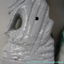 Load image into Gallery viewer, PAIR of Antique 1870s STAFFORDSHIRE Chimney Ornaments of Birds Perched on Mossy Banks
