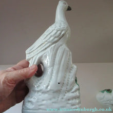 Load image into Gallery viewer, 1870s Pair of White Bird Staffordshire Flatback Figurines Antique
