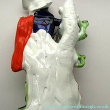 Load image into Gallery viewer, Huge Staffordshire Figurine Spill Vase: Gamekeeper or Hunter with his Retriever Dog
