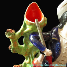 Load image into Gallery viewer, Huge Staffordshire Figurine Spill Vase: Gamekeeper or Hunter with his Retriever Dog

