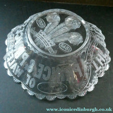 Load image into Gallery viewer, Edward VII Pressed Glass Bowl. British Royalty Silver Wedding 1880s

