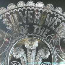 Load image into Gallery viewer, Edward VII Pressed Glass Bowl. British Royalty Silver Wedding 1880s
