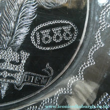 Load image into Gallery viewer, Edward VII Pressed Glass Bowl. British Royalty Silver Wedding 1880s
