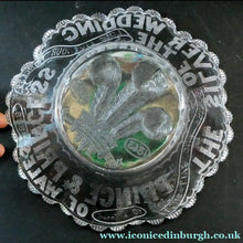 Load image into Gallery viewer, Edward VII Pressed Glass Bowl. British Royalty Silver Wedding 1880s
