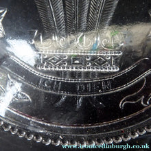 Load image into Gallery viewer, King Edward VII Silver Wedding Clear Pressed Glass Dish. 1863 - 1888. 8 1/2 inches
