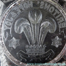 Load image into Gallery viewer, King Edward VII Silver Wedding Clear Pressed Glass Dish. 1863 - 1888. 8 1/2 inches

